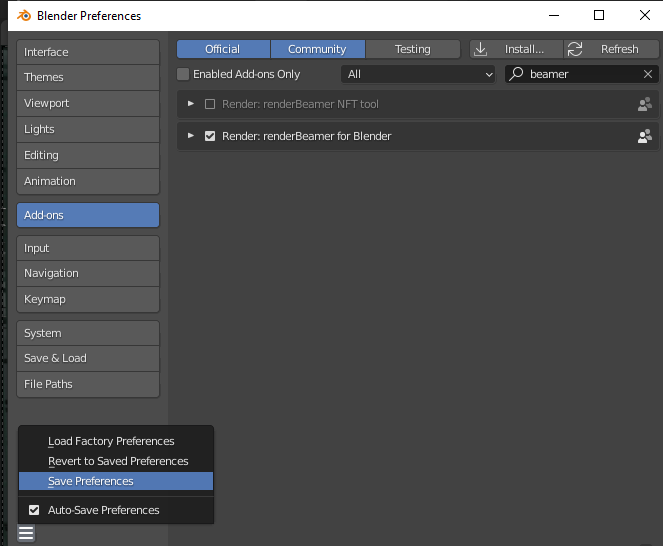 set up renderbeamer garage farm