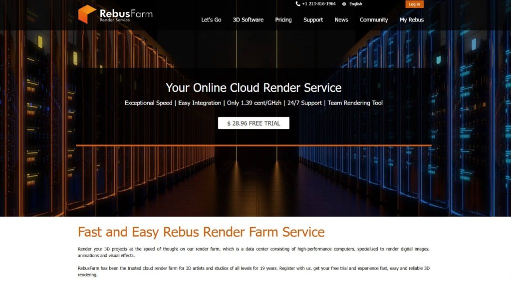 Top render farms for CPU rendering RebusFarm