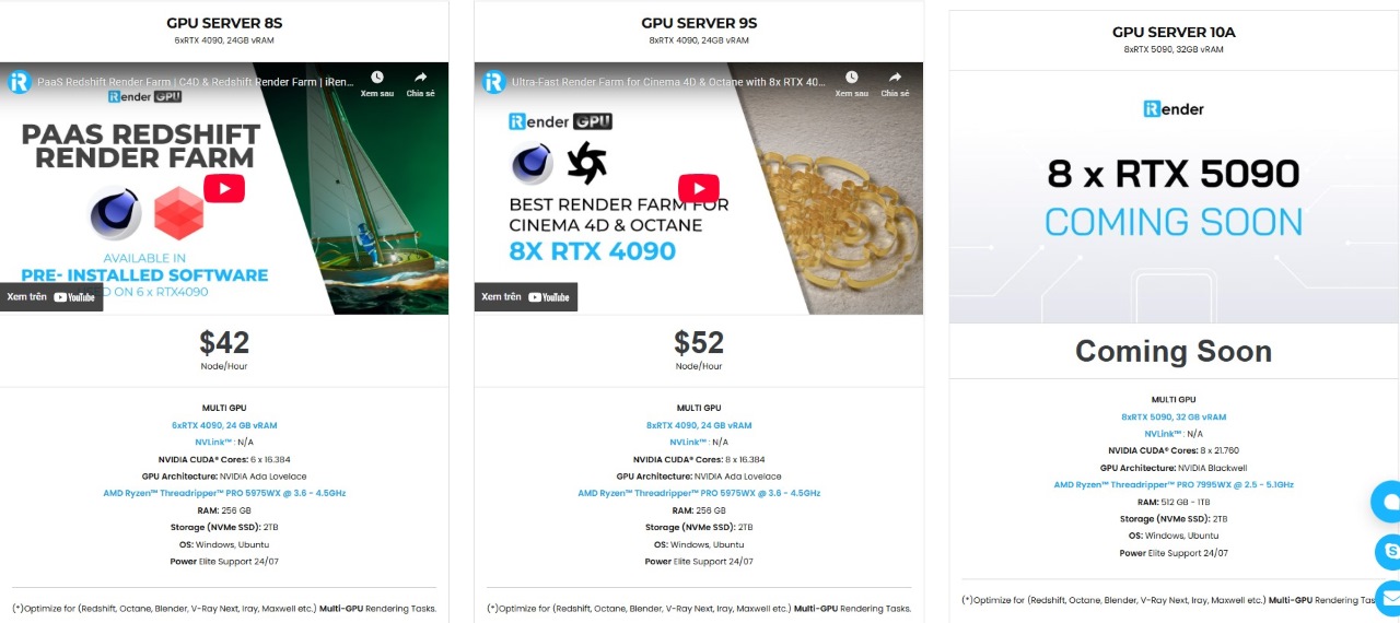 Render farm price iRender 2