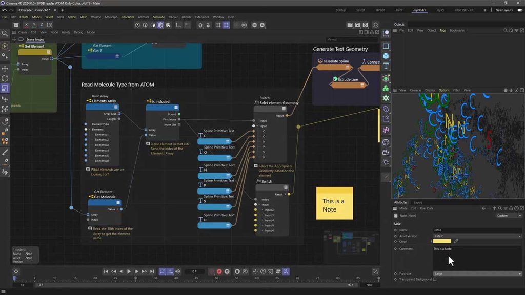 whats new in cinema 4d 2024 node editor