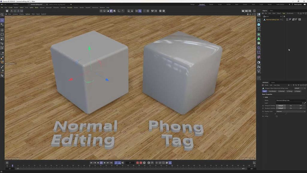 whats new in cinema 4d 2024 phong tag normal editing