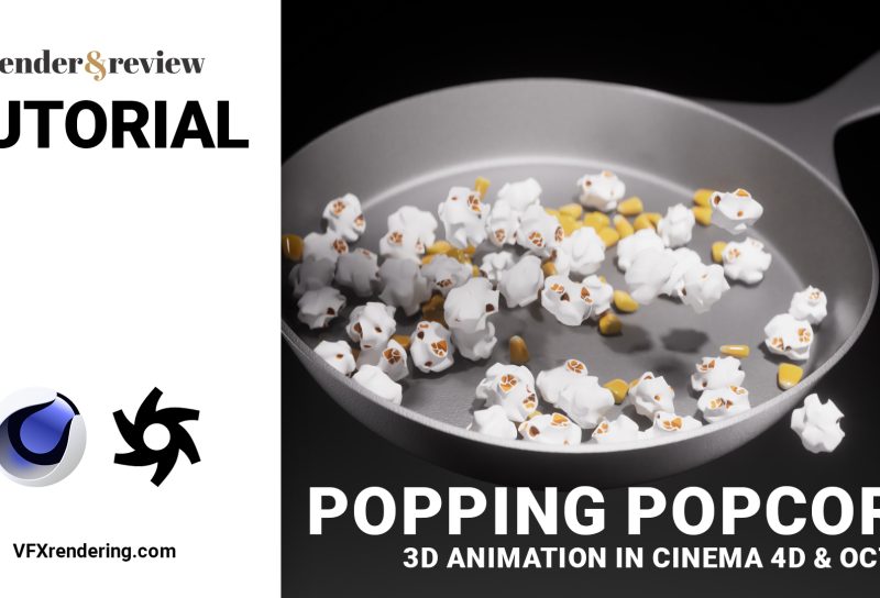 Popping Popcorn 3D Animation C4D Octane
