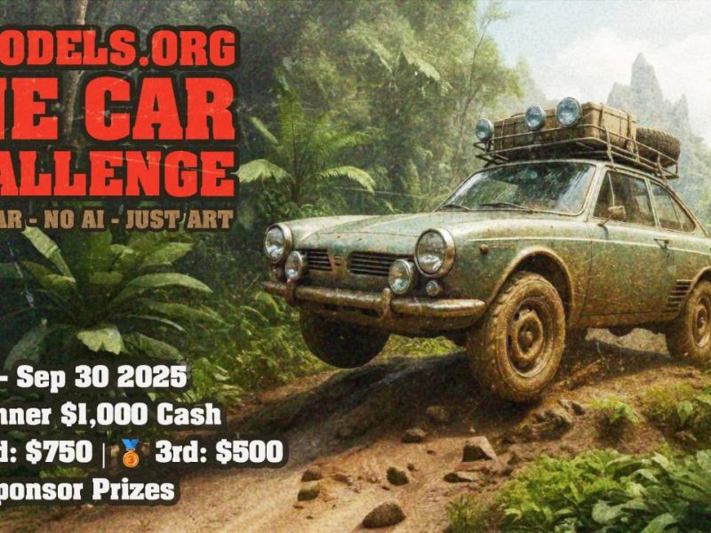 Enter the 3DModels One Car Challenge 2025