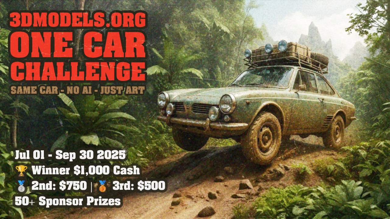 Enter the 3DModels One Car Challenge 2025