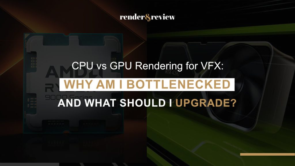 PU vs GPU utilization during VFX render bottleneck diagnosis