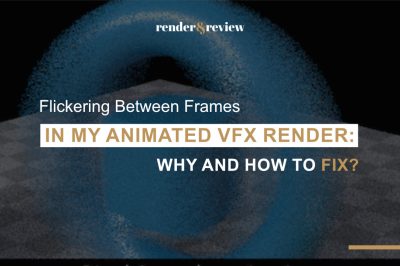 flickering shimmer between frames in an animated VFX render
