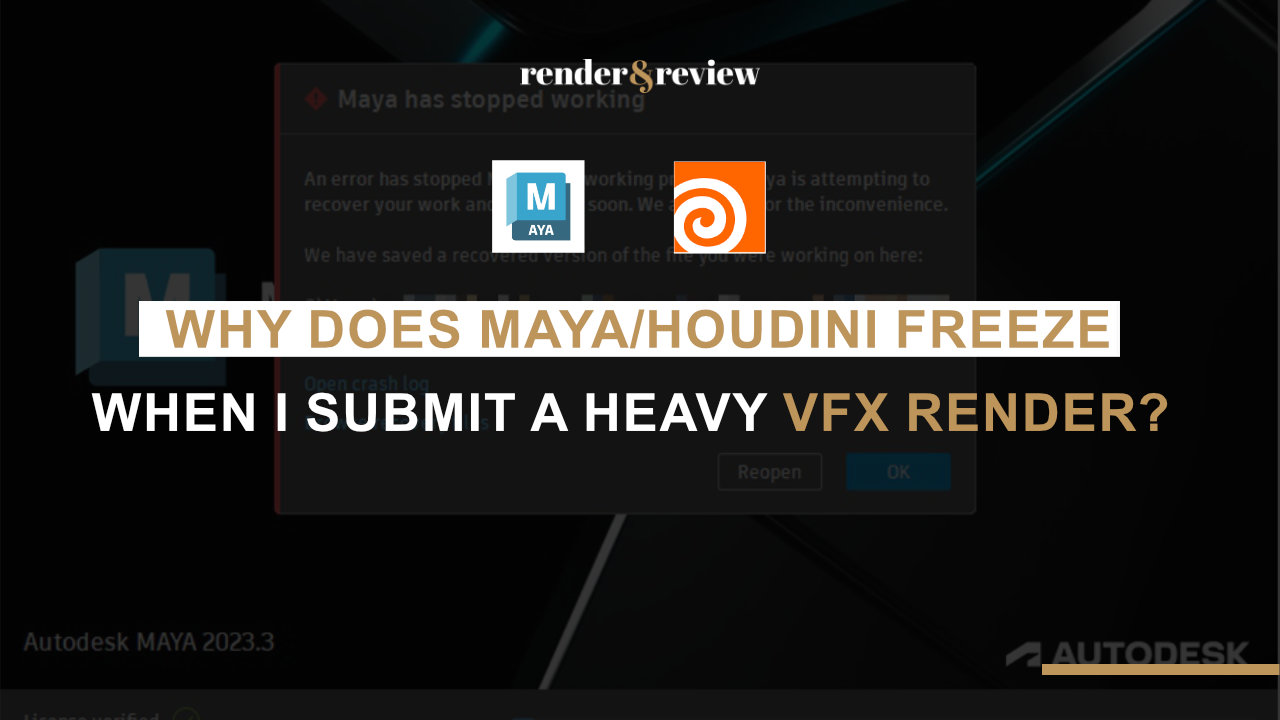 Maya Houdini not responding while exporting a heavy render submission