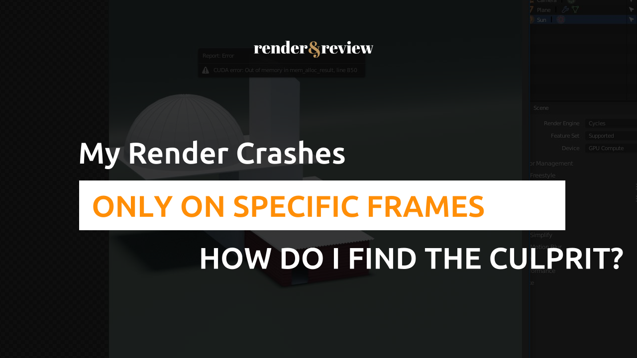 My Render Crashes Only on Specific Frames. How Do I Find the Culprit?